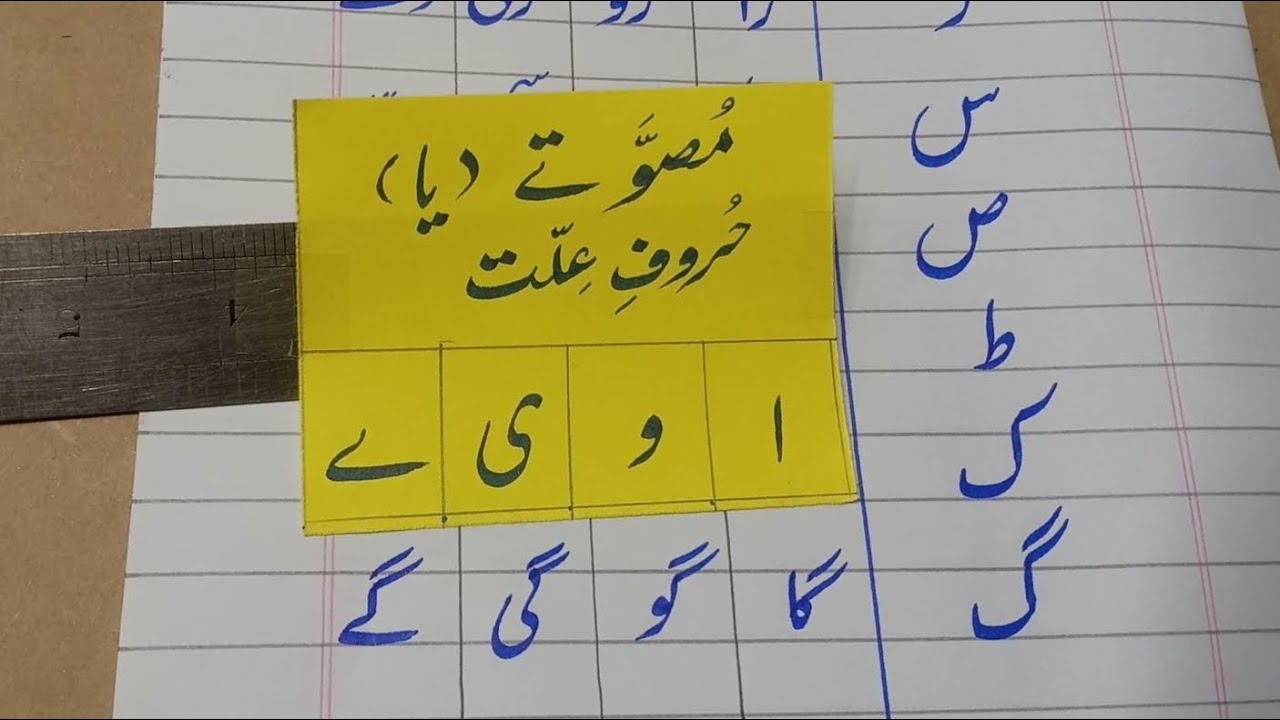 Urdu vowels and consonants| اُردو مصوتے اور مصمتے |