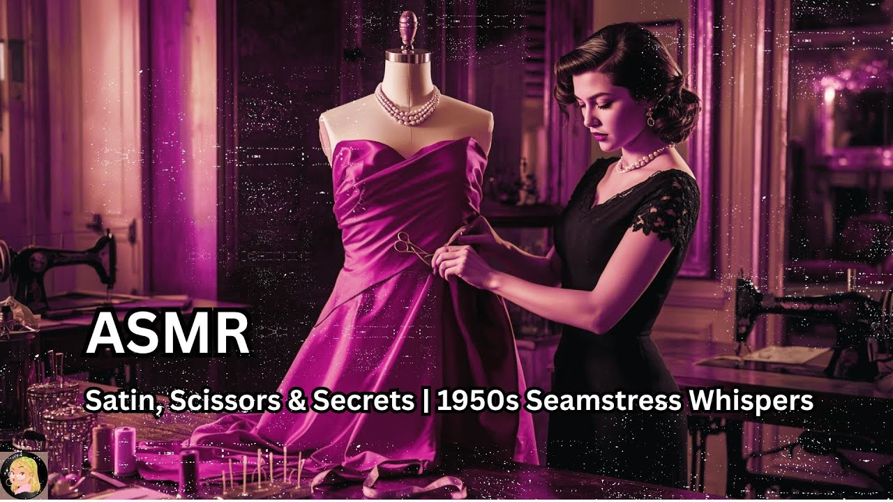 💋 ASMR: Satin, Scissors & Secrets | 1950s Seamstress Whispers ✂️✨
