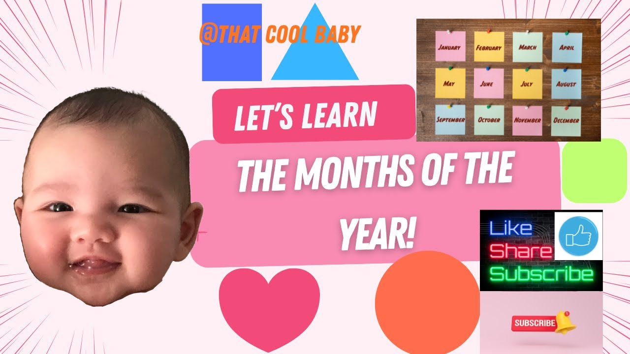 Learn the months of the year. Educational learning content for kids.