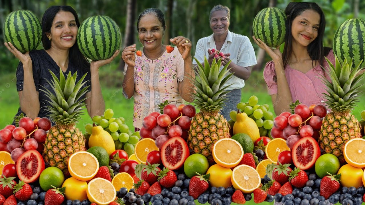 Watermelon fruits jelly / in the village ရဲ့ ဖရဲသီးသီးစုံဂျယ်လီ