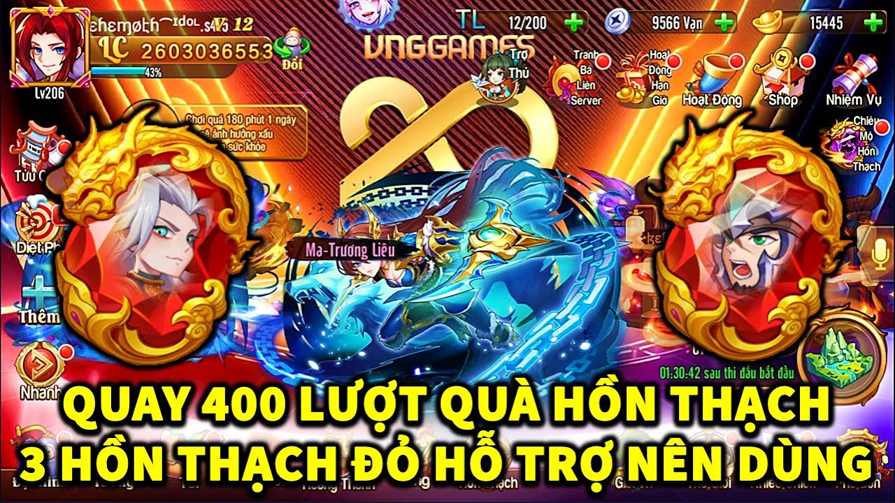 OMG3Q S415 QUAY 400 LƯỢT QUÀ HỒN THẠCH! 3 HỒN THẠCH ĐỎ HỖ TRỢ KHÁ NGON ANH EM NÊN DÙNG!