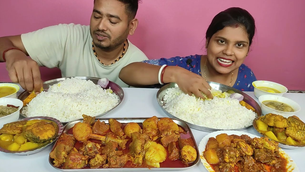 aj mutton sathe eta ki diye vat khelam