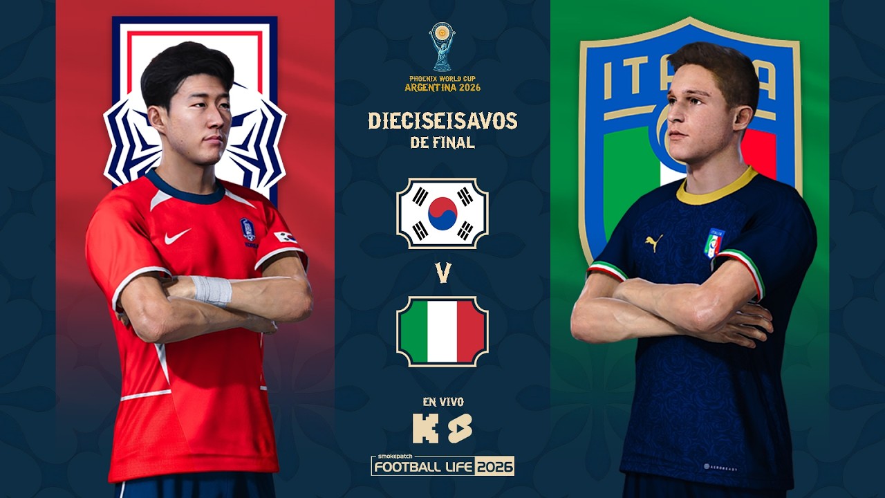 COREA DEL SUR v ITALIA - DIECISEISAVOS DE FINAL |⚽ WORLD CUP ARGENTINA 2026 - PHOENIX LEAGUE