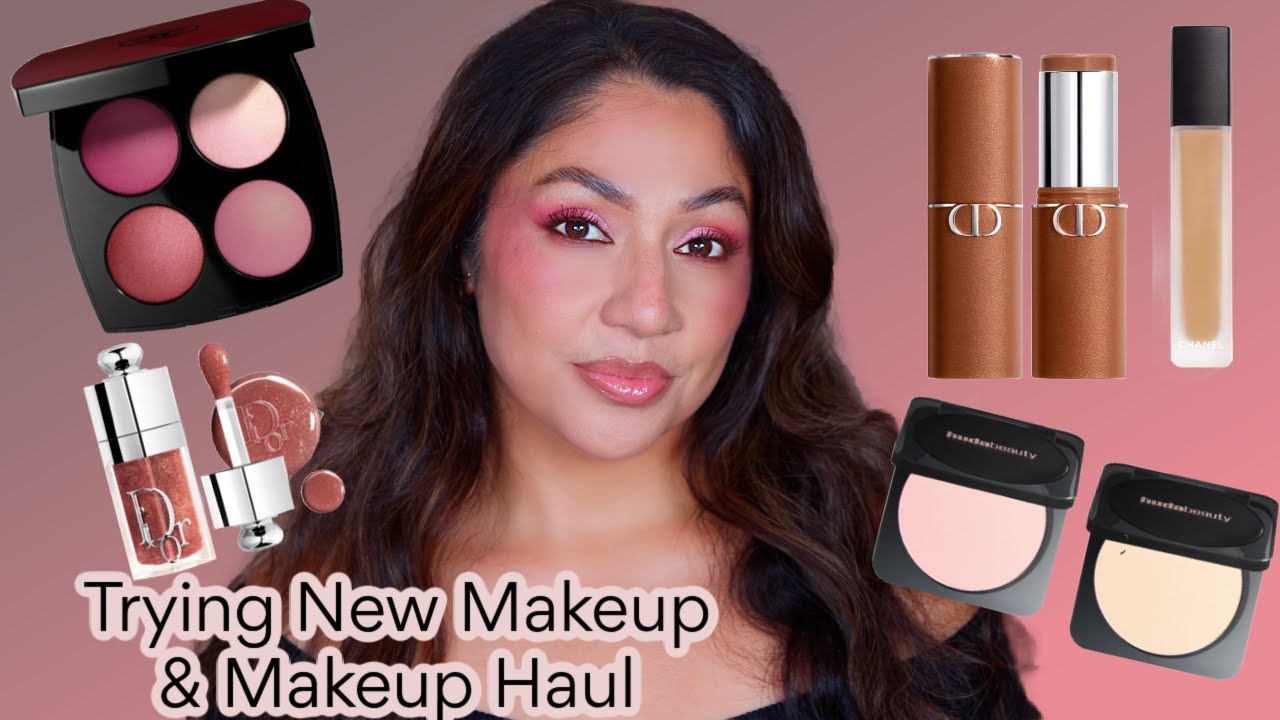 TRYING NEW MAKEUP & MAKEUP HAUL  | CHANEL, DIOR, HUDA BEAUTY , NATASHA DENONA..