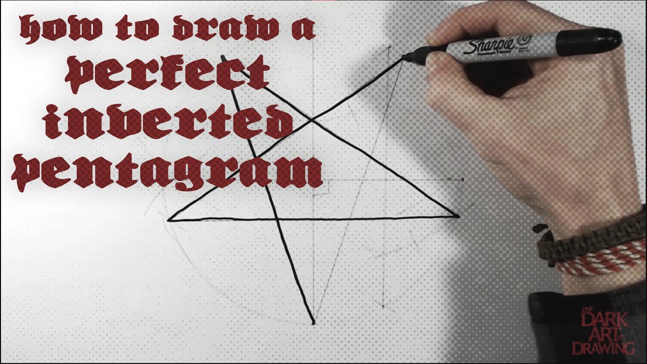 How to Draw a Perfect Inverted Pentagram - The Dark Art of Drawing