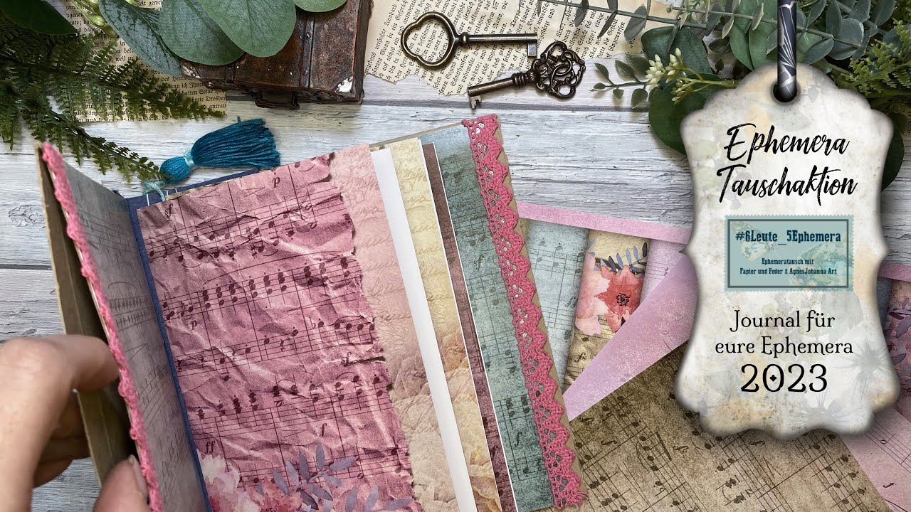 Junk Journal Cover für die #6leute_5ephemera Tauschaktion 2023 basteln