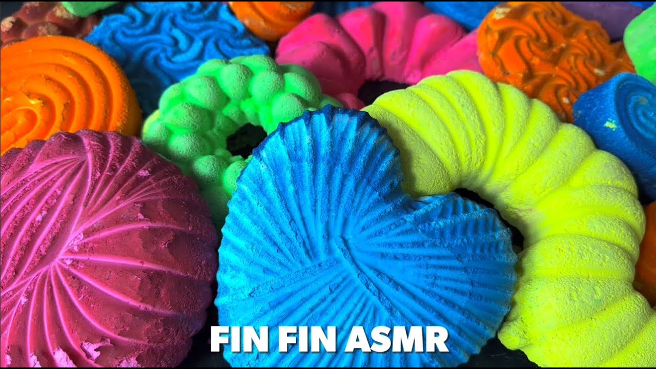 🌈ASMR | Soft Variety Neon Gym Chalk Crush + Pink Bonus💕 #420
