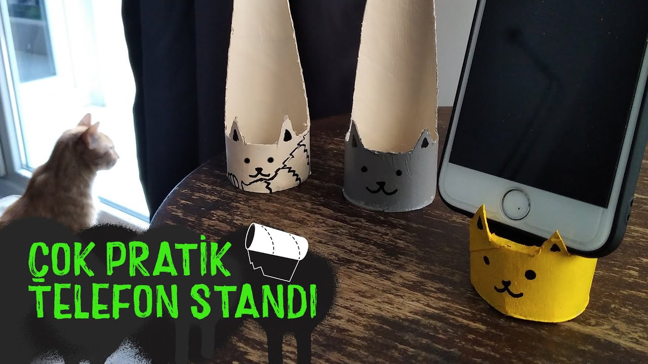Tuvalet Kağıdı Rulosu ile Telefon Standı Yapımı | Çöpçüler