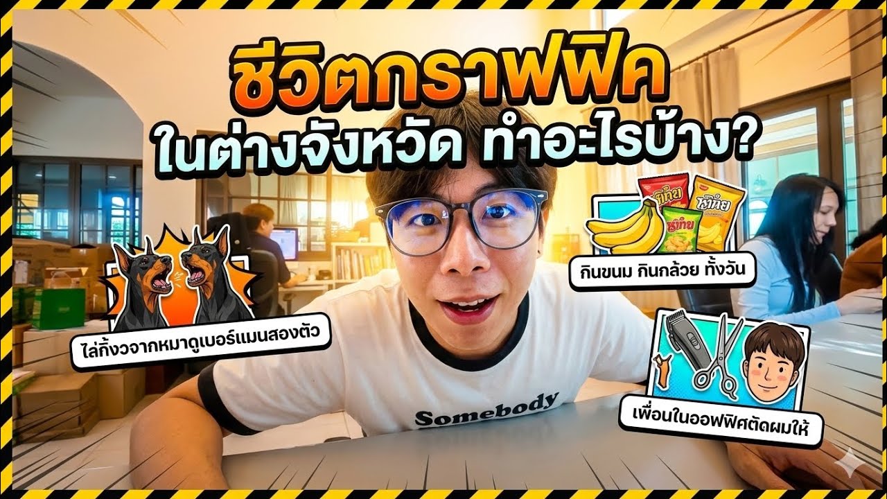 กราฟฟิคต่างจังหวัด: งานน่ะทำตอนไหน? เมื่อทั้งวันหมดไปกับการกินและไล่กิ้งก่า 🦎