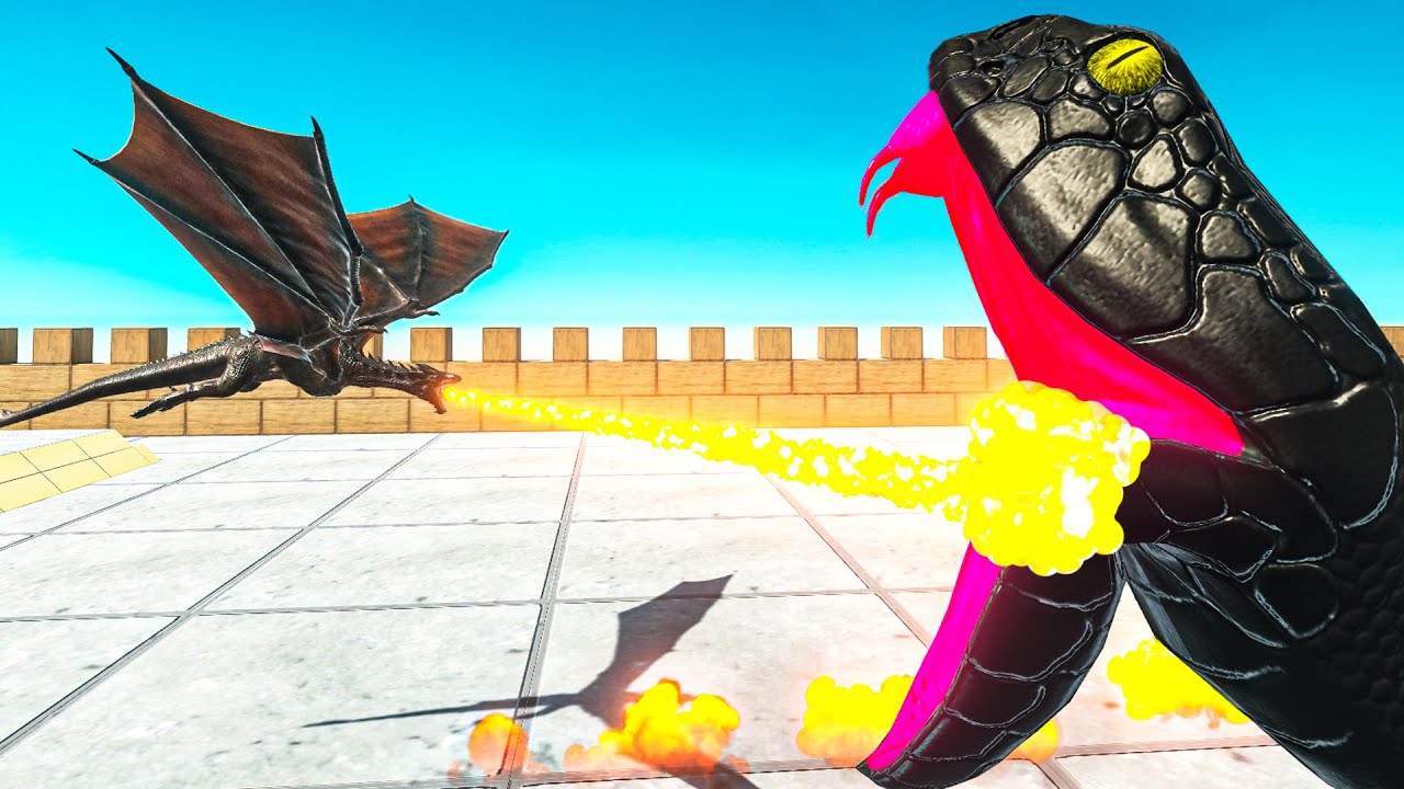 3 Baby Dragons vs Giants - Animal Revolt Battle Simulator