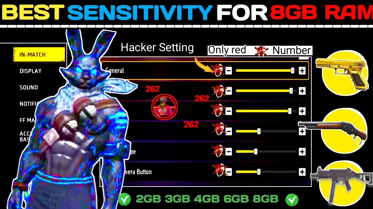 Best Sensitivity Settings for 8GB RAM Device 🔥 | 100% Headshot Trick | Free Fire Max Settings 2025
