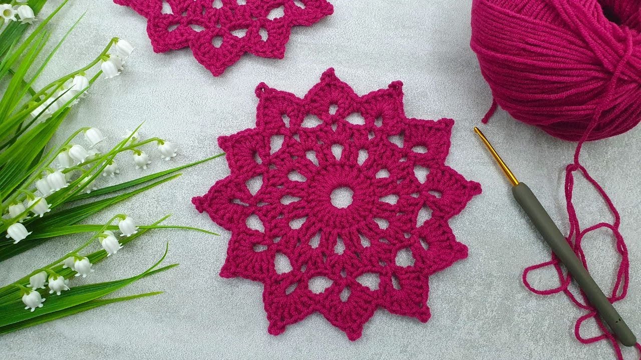 Crochet Lace Doily Tutorial - Easy Pattern | Small doilies - tea coaster crochet pattern