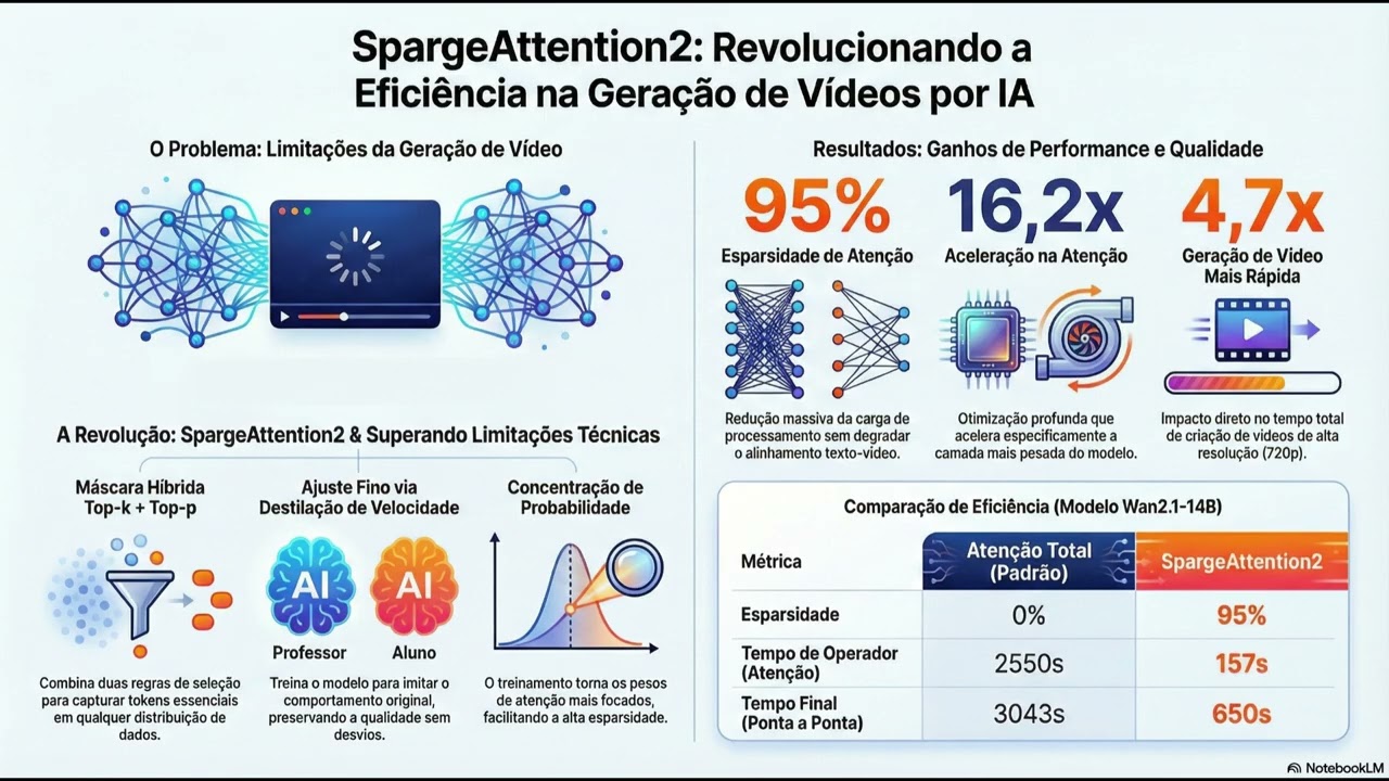 Atenção esparsa sem perder qualidade: 95% no SpargeAttn2