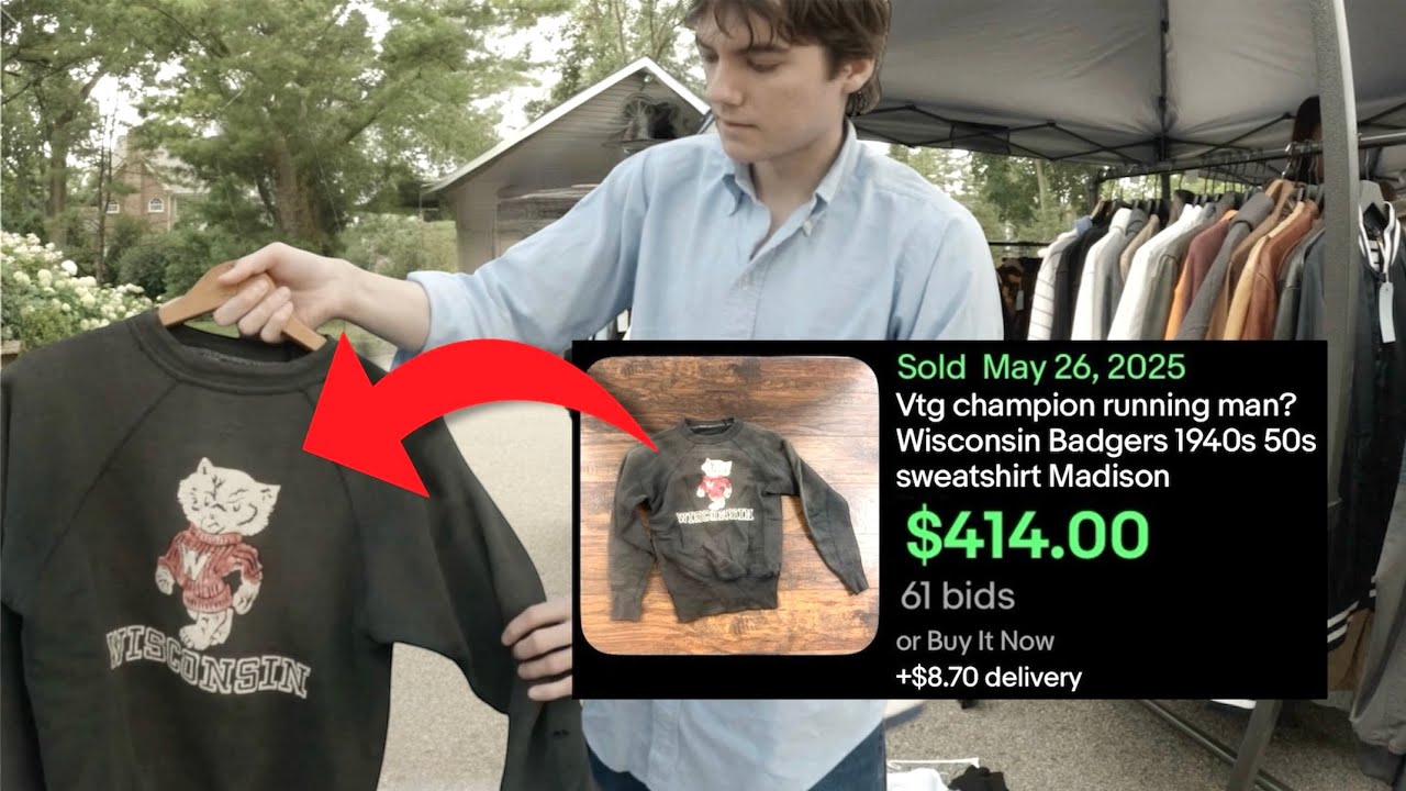 i spent $1000 on true vintage sweatshirts at this yard sale!