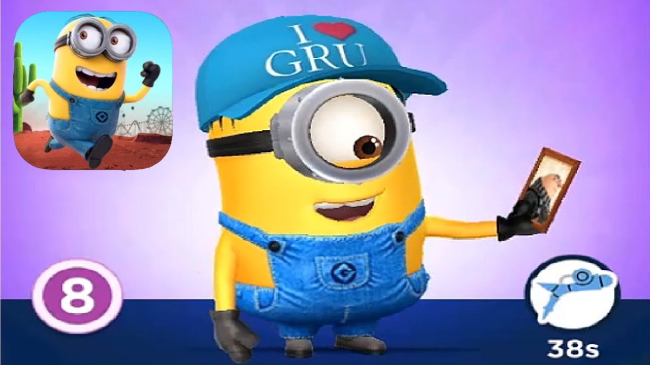 Minion rush I Love Gru Mel minon RARE costume upgrade to MAXED gameplay walkthrough android ios
