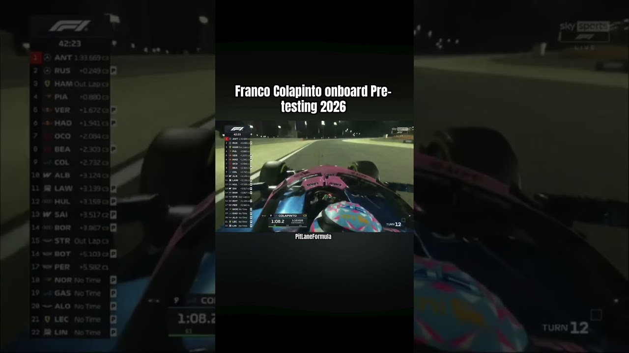 Colapinto onboard 2026 #f1 #formula1 #motorsport