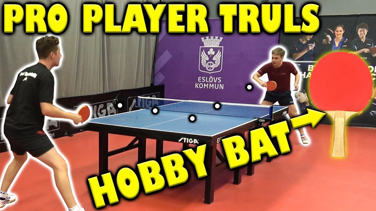 Pro Table Tennis Player with a Beginner Bat vs Dan