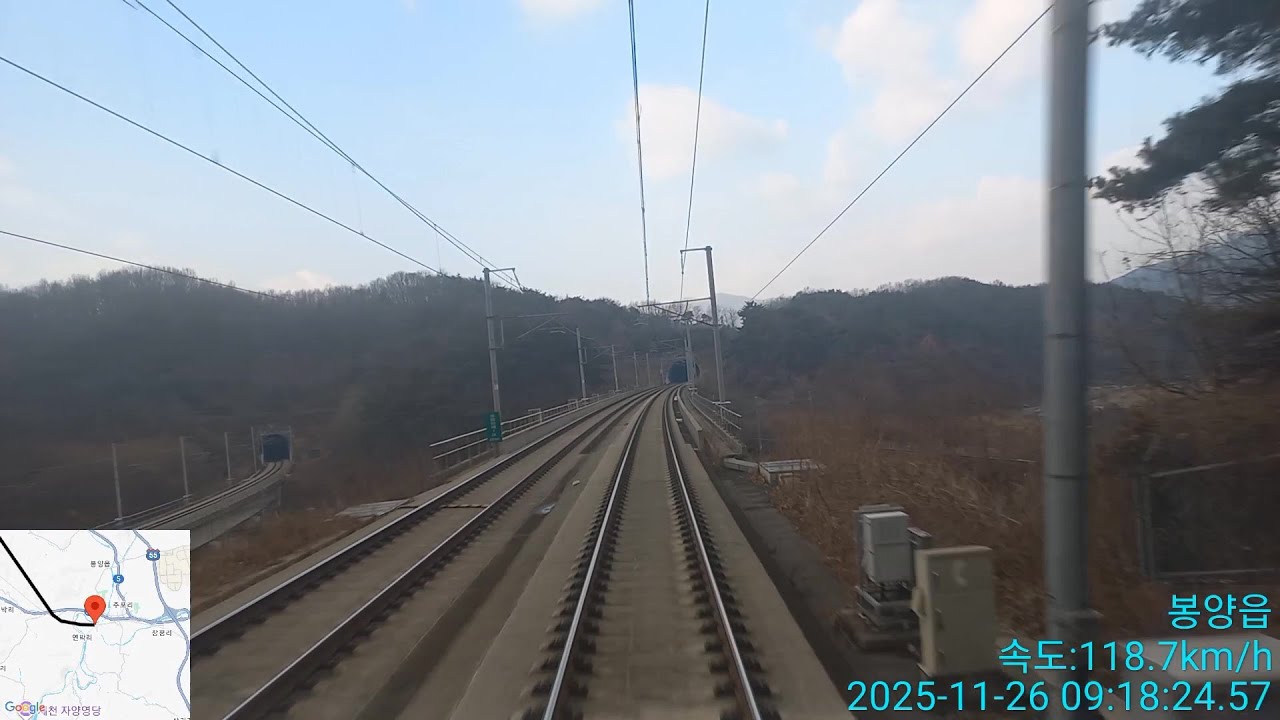 [중앙선] 무궁화호1631열차: 원주역에서 제천역 최고속도141.6km/h