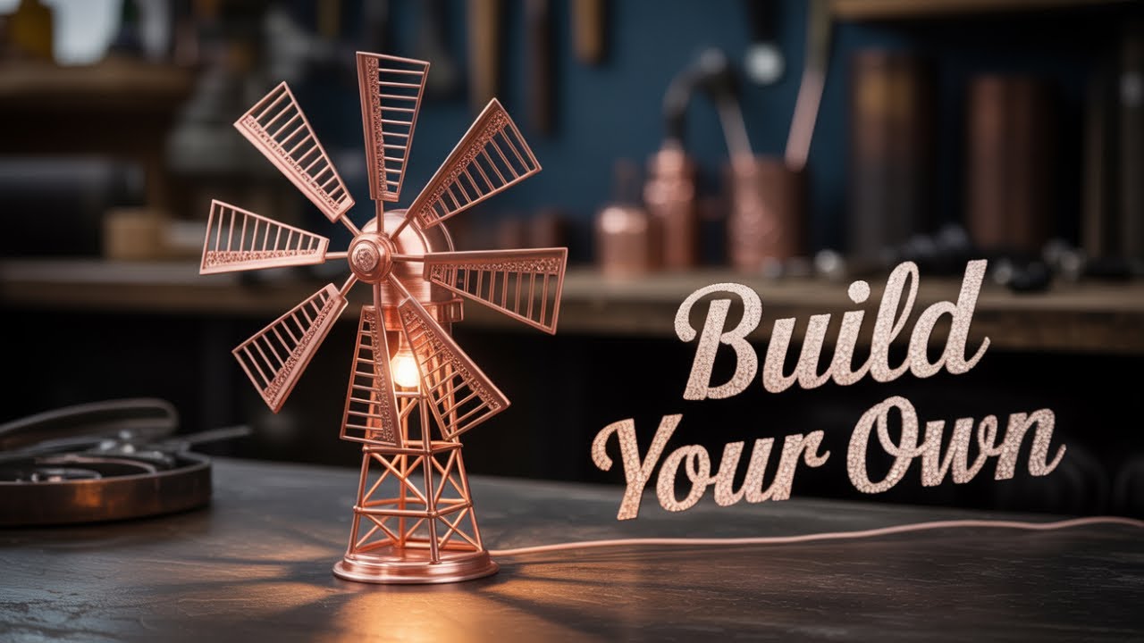 DIY AMAZING Desktop Windmill Lamp at Home