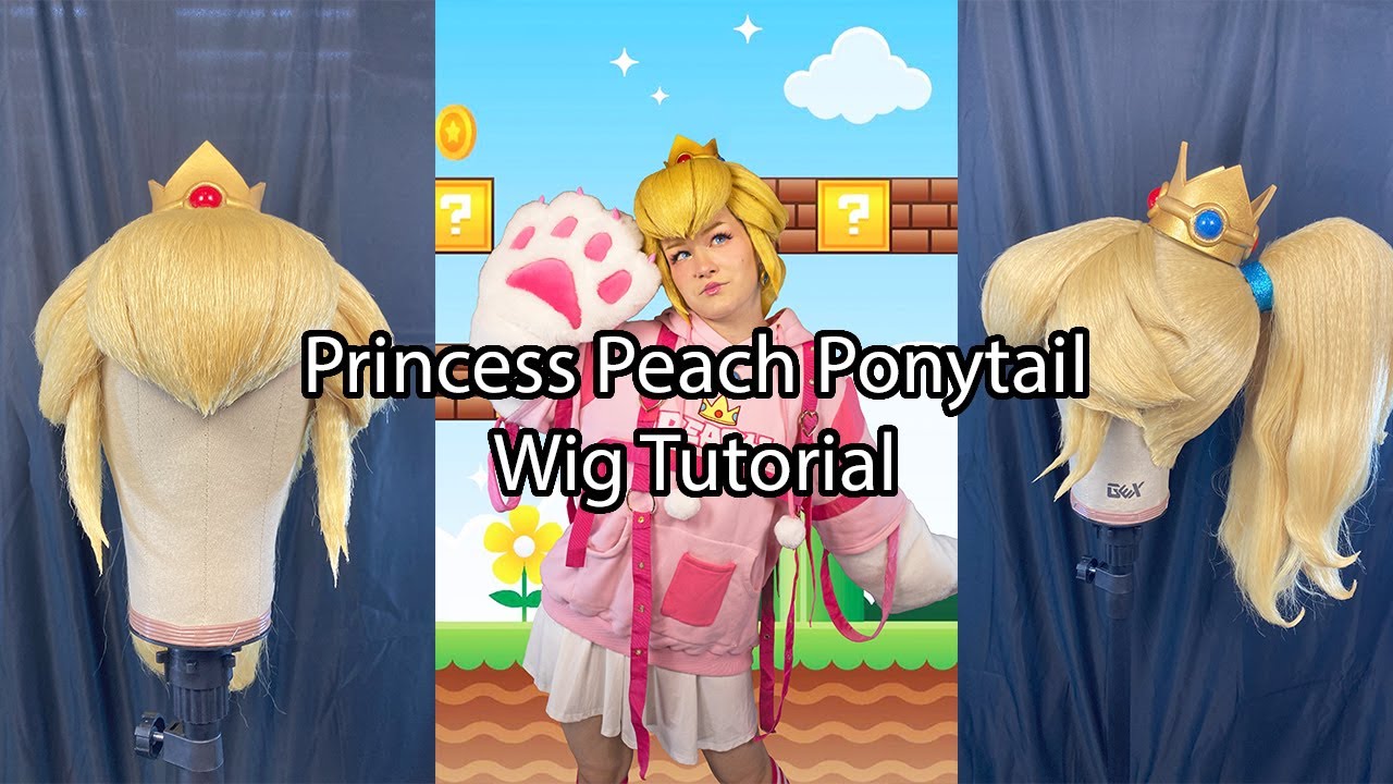 How I Made My Princess Peach Ponytail Wig