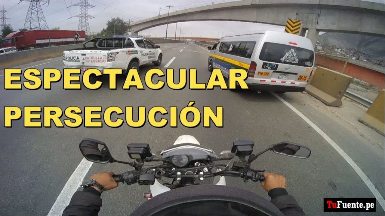 Espectacular persecución a una combi que atropelló a fiscalizadora
