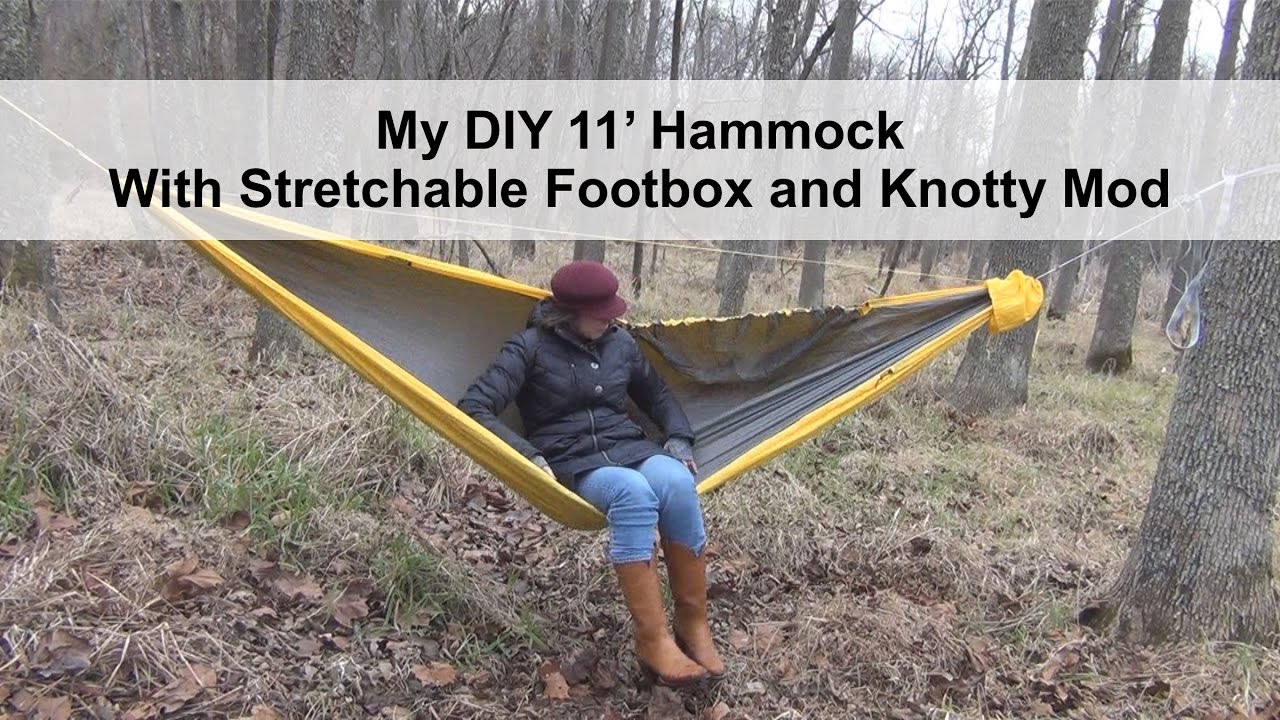 DIY 11' Hammock with Stretchable Footbox and Knotty Mod