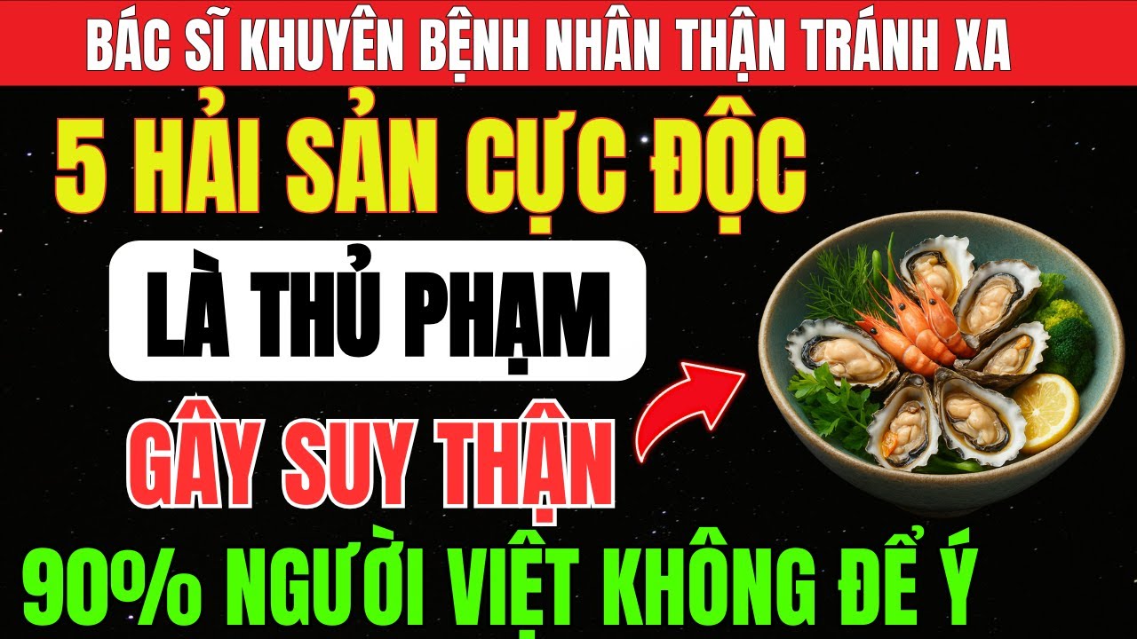 Người Cao Tuổi: NGƯNG ĂN 5 Loại HẢI SẢN Cực Độc - Thủ Phạm TĂNG CREATININE, Gây SUY THẬN, TIỂU ĐÊM