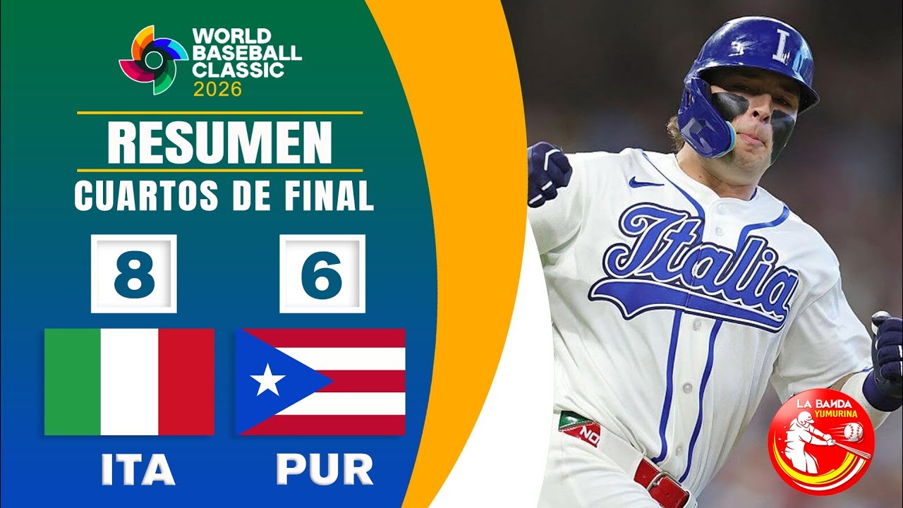 Puerto Rico vs Italia. Cuartos de final WBC2026 RESUMEN