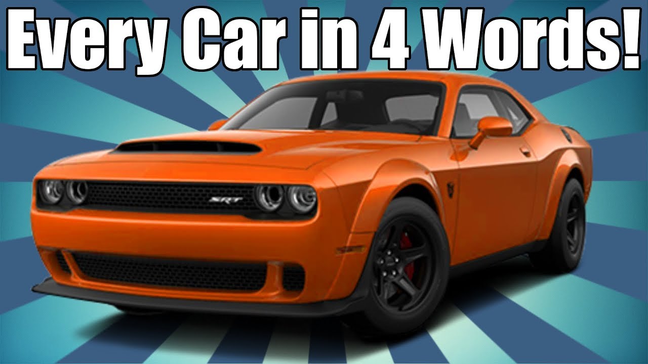 Every Car Ever in 4 Words! AMERICAN EDITION