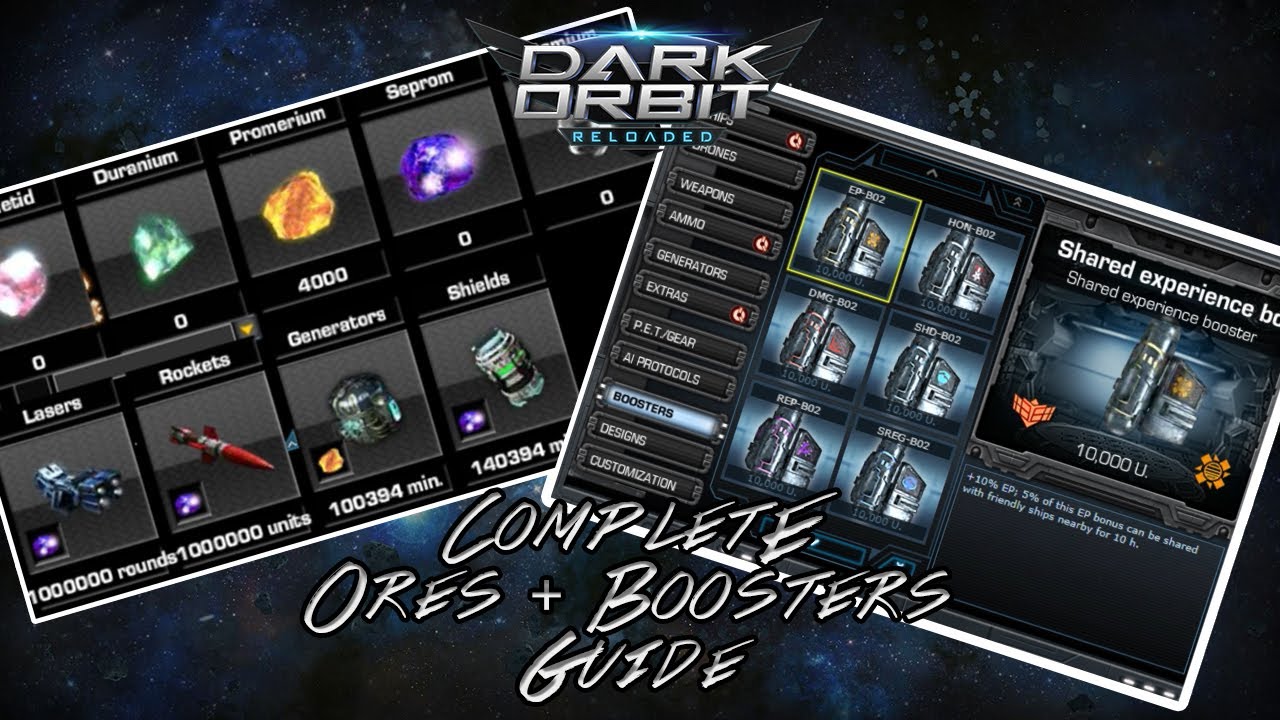 Darkorbit FE Guide | Everything You Need to Know About Ores & Boosters