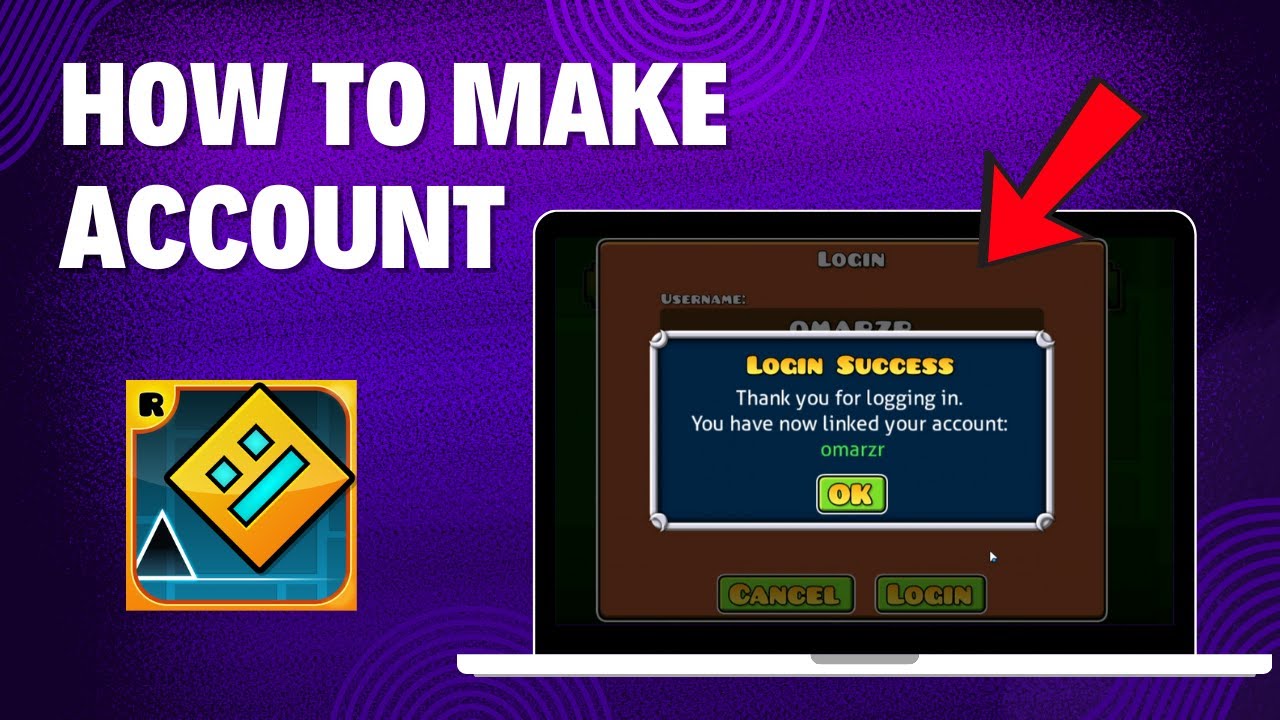 Как создать учетную запись Geometry Dash на мобильном устройстве (исправить ошибку)