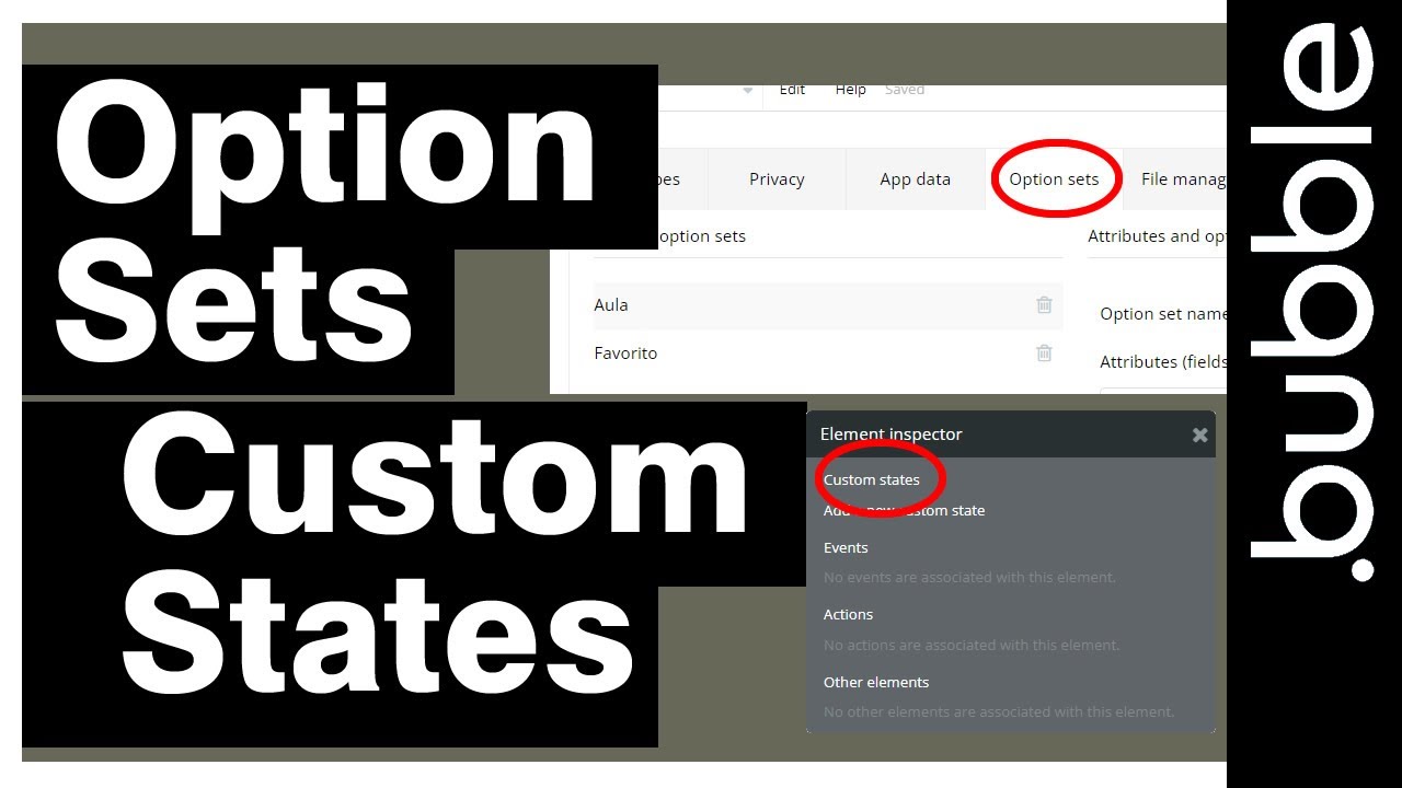 O que é e como usar Custom States e Option Sets no bubble
