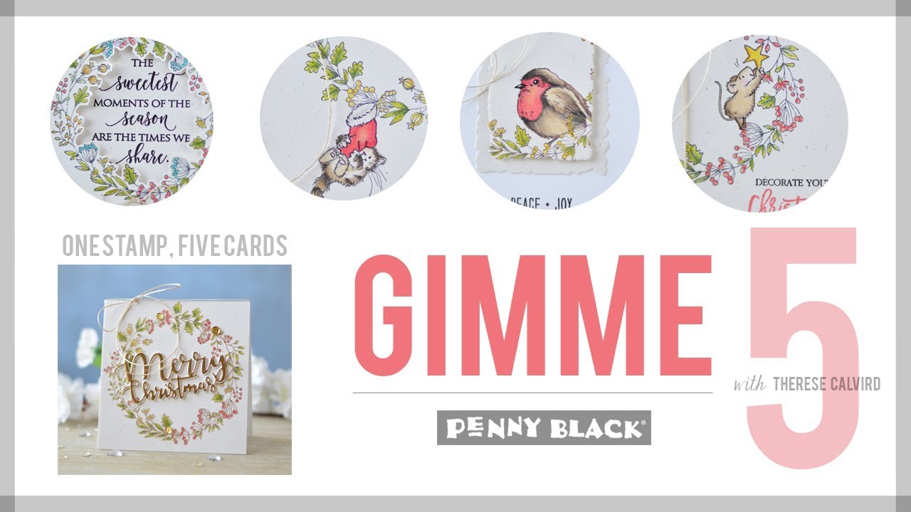 Penny Black Gimme 5 — One Stamp Five Cards! Мой канал