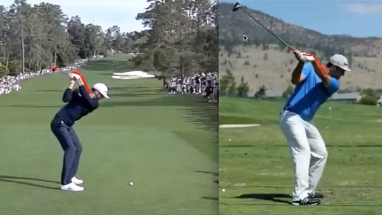 Dustin Johnson/Jon Rahm Bowed Left Wrist Golf Swing Slow Motion Analysis