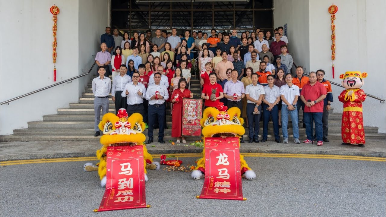 NatSteel Holdings CNY Lion Dance 2026.  Singapore Jun Yi Dragon & Lion Dance Troupe