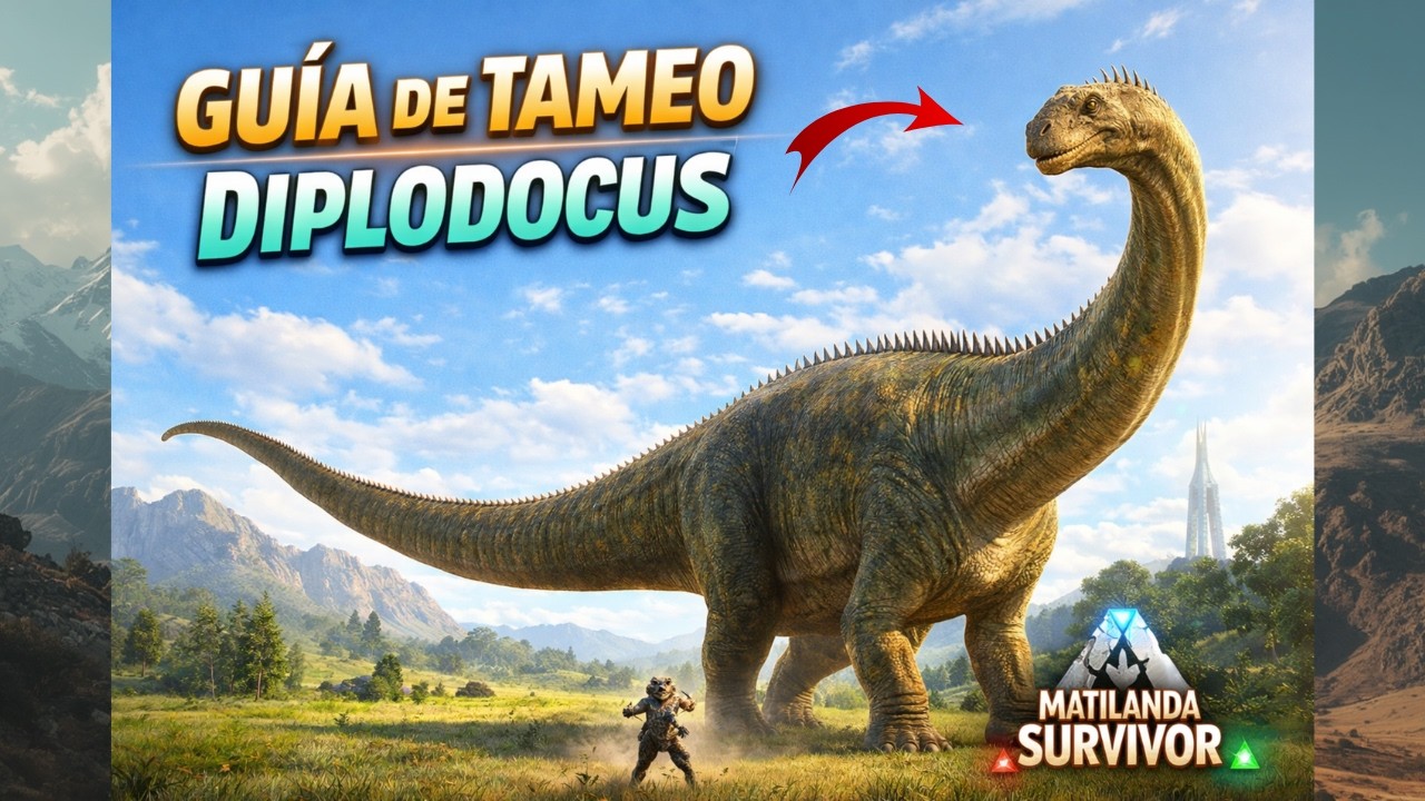 Como TAMEAR a un DIPLODOCUS y sus HABILIDADES en ARK Survival Ascended | Guía de tameo 2026