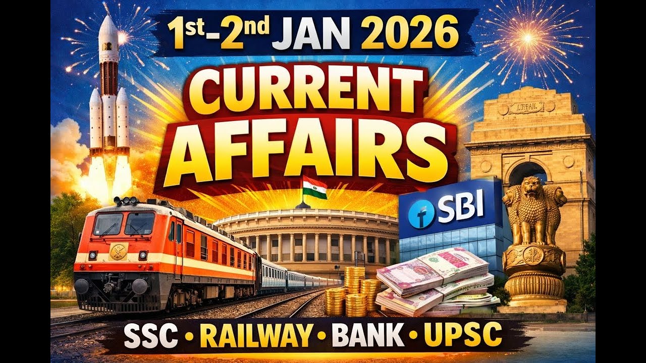 1–2 January 2026 Current Affairs | Daily Current Affairs 2026 | UPSC, SSC, Banking