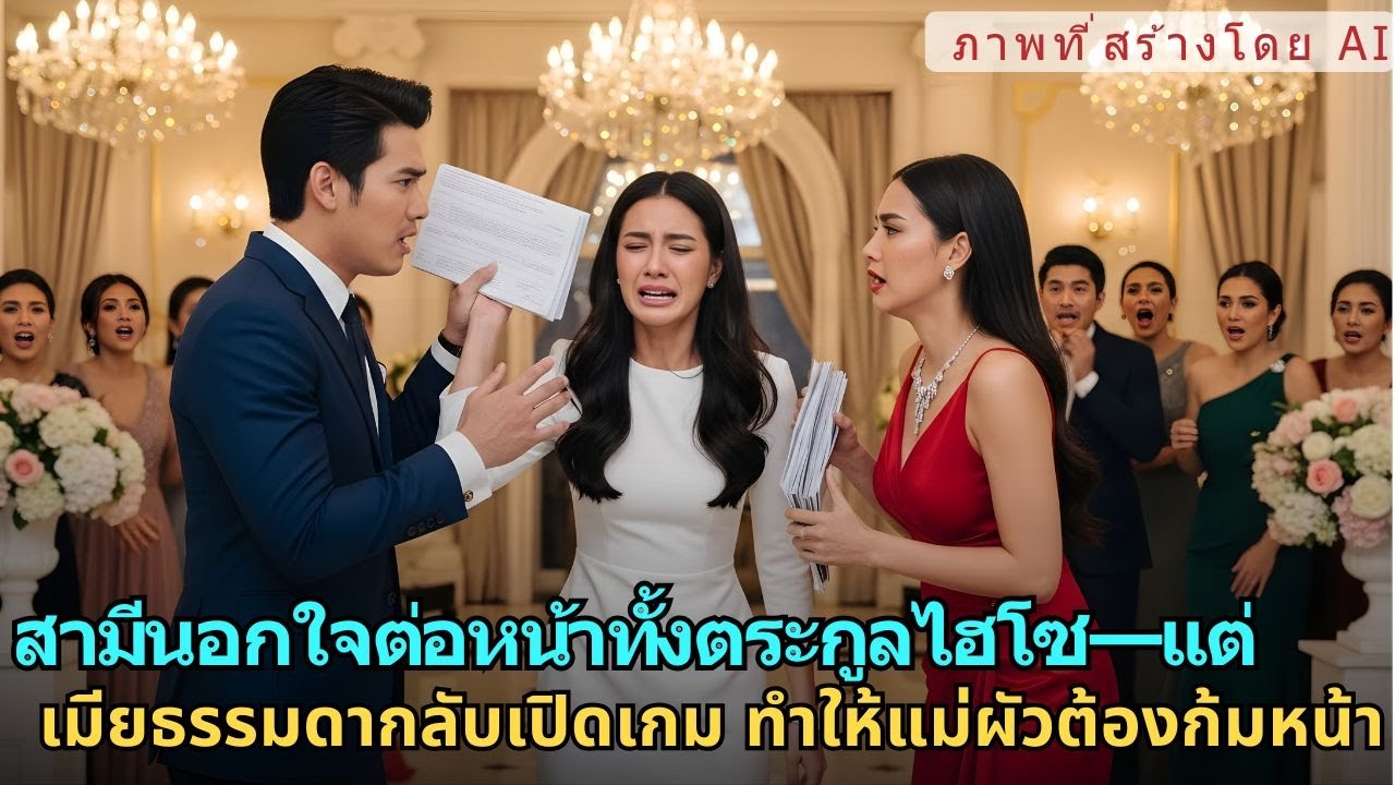 สามีนอกใจต่อหน้าทั้งตระกูลไฮโซ—แต่เมียธรรมดากลับเปิดเกม ทำให้แม่ผัวต้องก้มหน้า |AI FICTIONAL