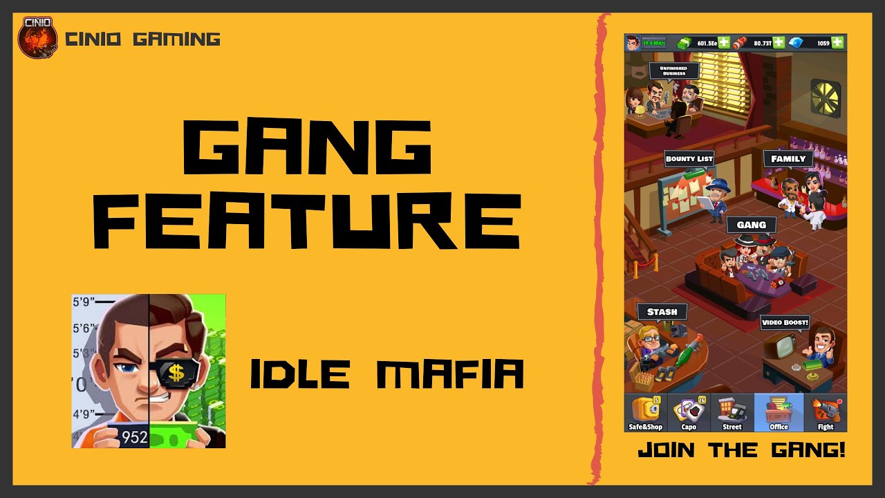 #9 Idle Mafia - Gang Feature (Clan • Guild) • June 2020