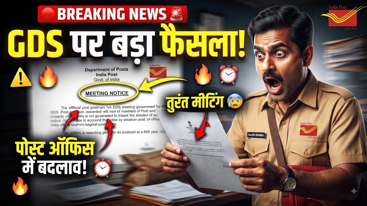 3 लाख GDS को वर्षों बाद बड़ी खुशखबरी 8वे वेतन को हरी झंडी ✅😍 सभी GDS Union का Meeting 12 August को 😮