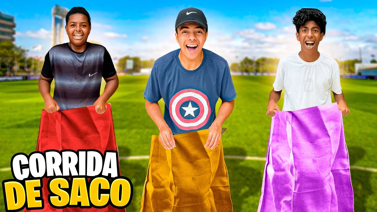 ESTEVÃO, GABRIEL E KALEBE EM “ CORRIDA DE SACO “ 😂🎉🥳