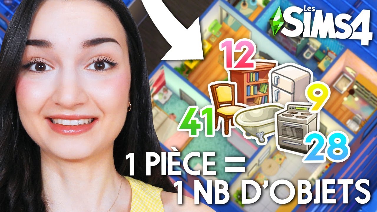 1 pièce = 1 nombre d’objets (dans le + PETIT appart !) 🤯 | Challenge Sims 4