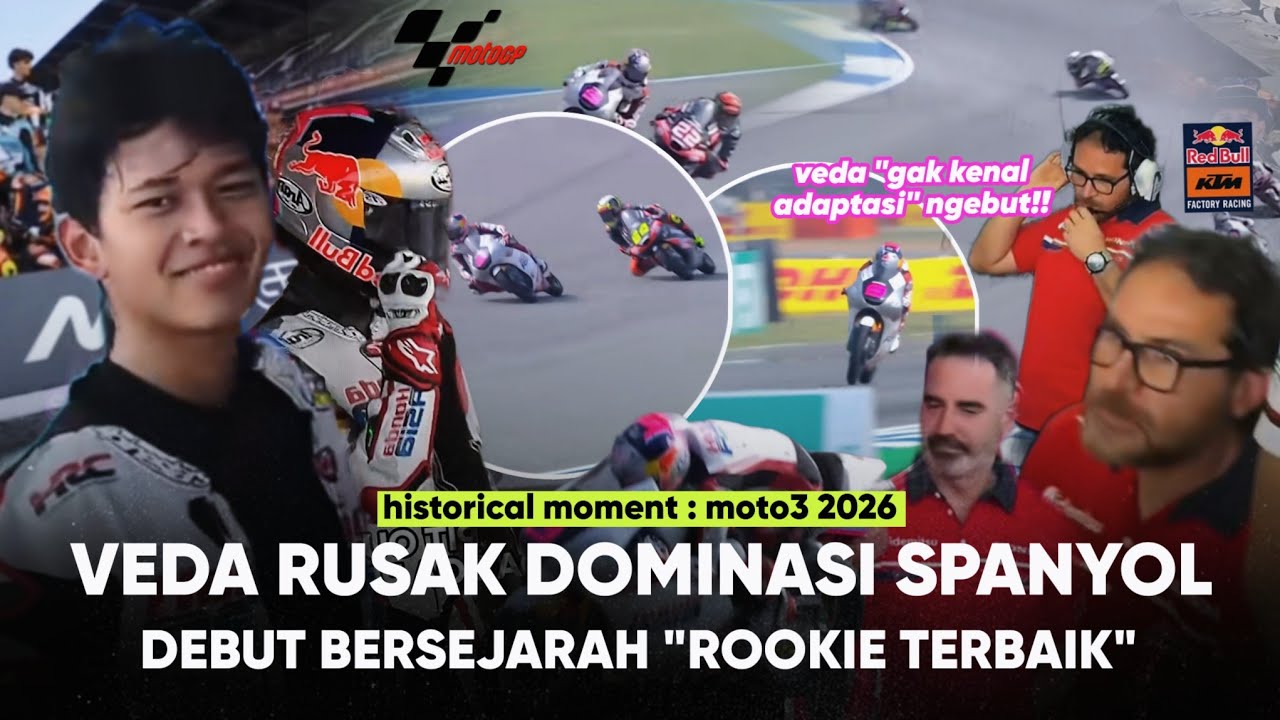 Veda Dobrak Dominasi Spanyol “Lampaui Target Awal: Honda Team ASIA Bangga” Rookie Terbaik Moto3