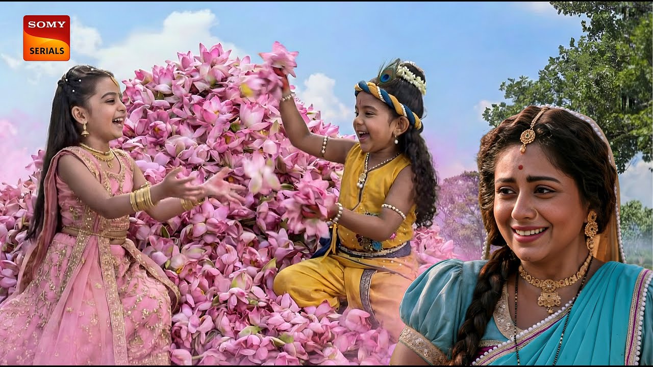 जब कान्हा ने राधा के लिए बनाया फूलों का पर्वत | दोनों ने की खूब मस्ती|| Yashomati Maiya K Nandlala