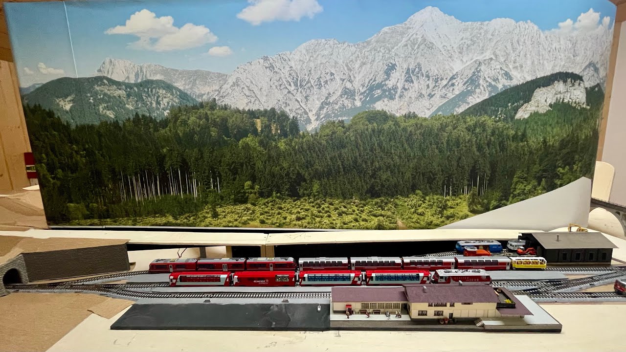 RhB Bergün Albulabahn Zugfahrten #modelleisenbahn #modeltrains #train #kato #railroad #railway #rhb 