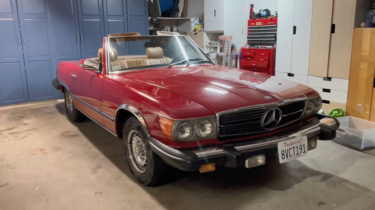 Ремонт стойки и нижнего рычага подвески Mercedes 380SL R107 1984 года