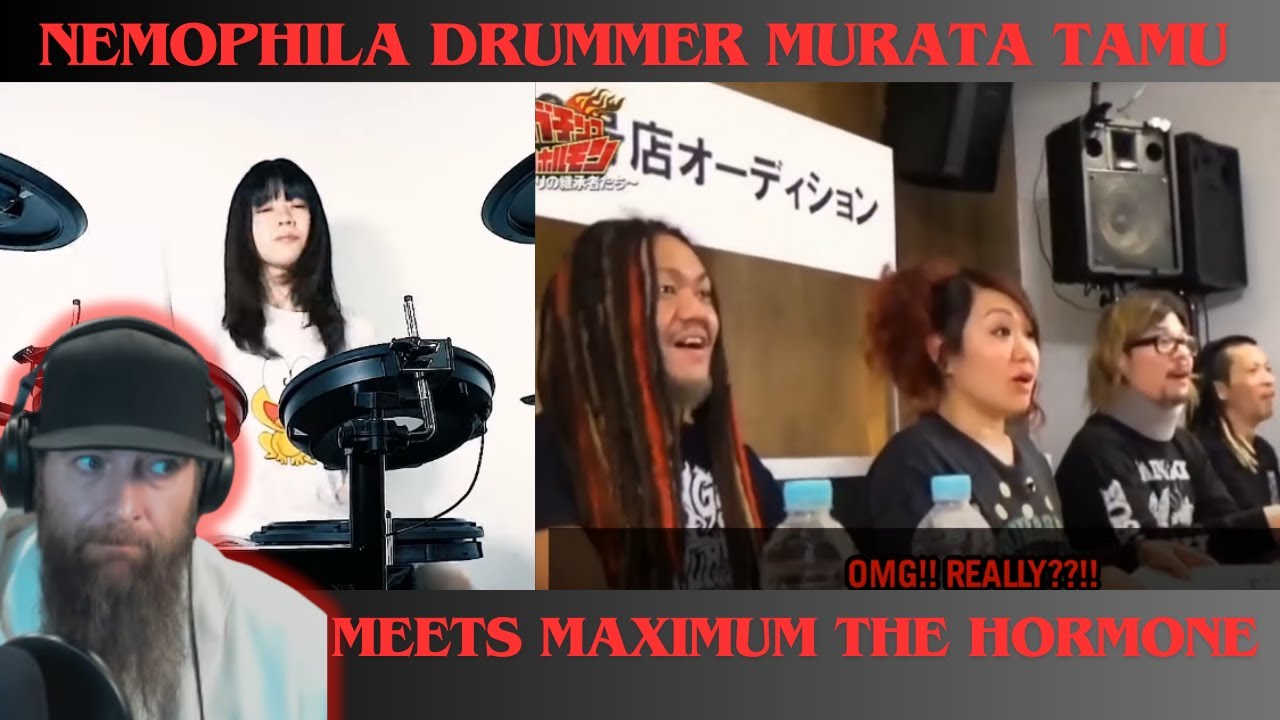 NEMOPHILA Drummer Murata Tamu meets MAXIMUM THE HORMONE VIDEO REACTION! SO AWESOME!