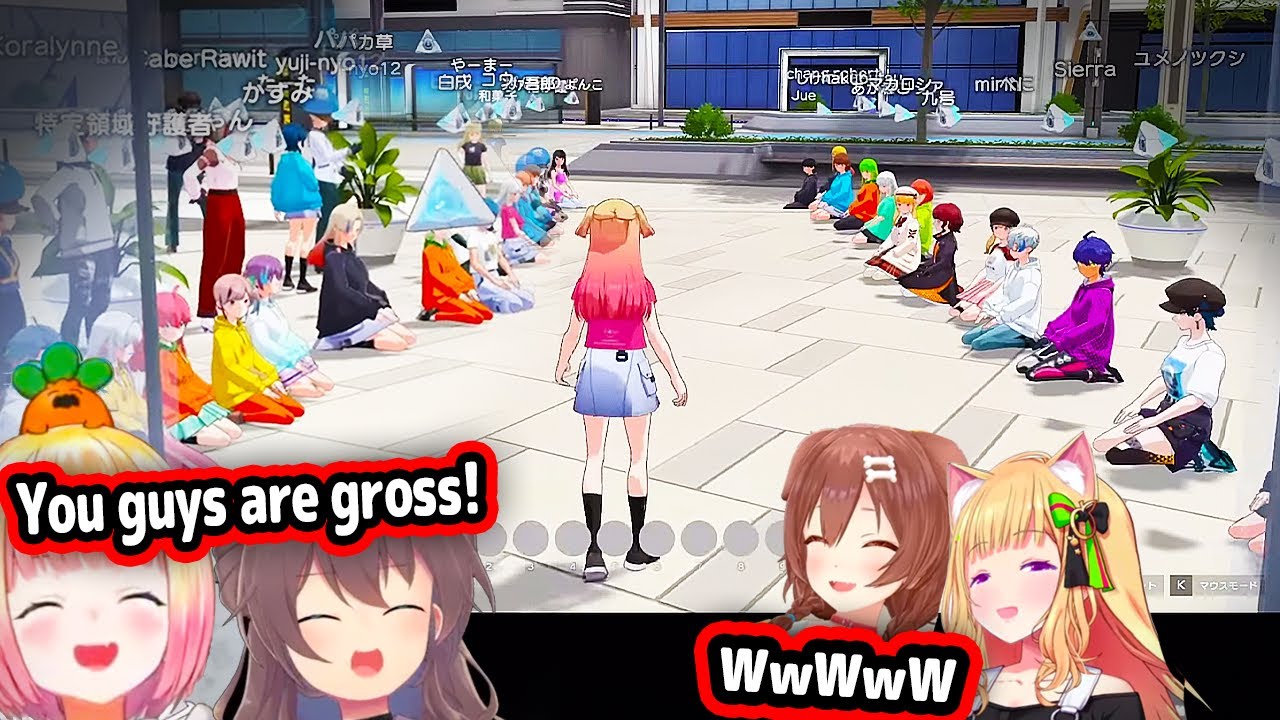 HoloGirls' Reaction to Viewers Messing Around With Them In HoloEarth【Hololive】