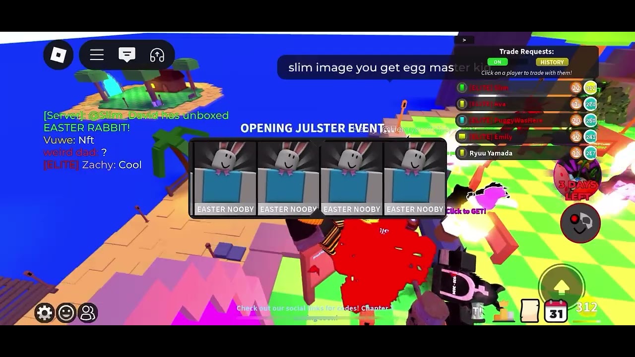 Roblox guesty Julster Event unboxing part 4