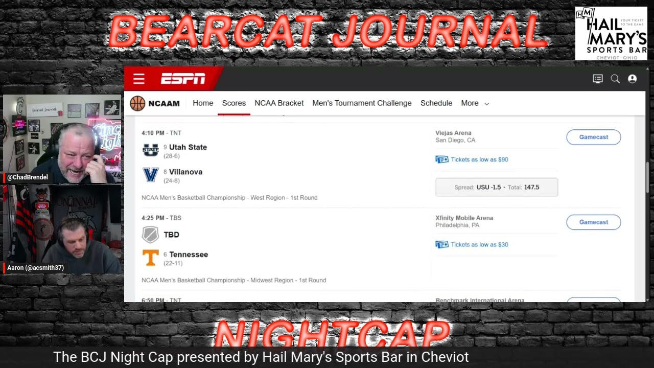 Hail Mary's BCJ Night Cap 3-18 NCAAT Friday